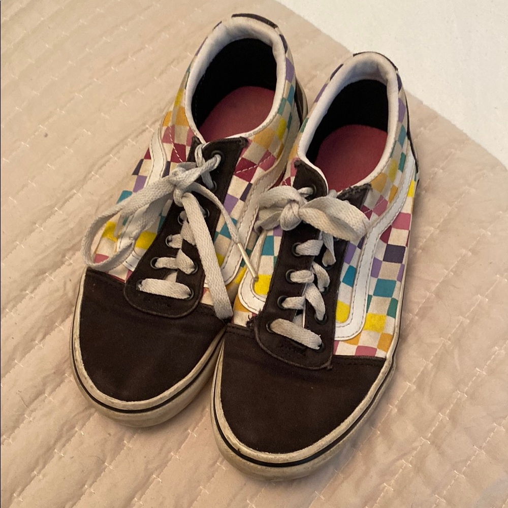 Colorful Checkered Kids Shoes